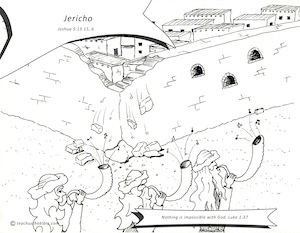 fall of jericho coloring pages