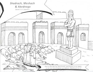 daniel shadrach meshach and abednego coloring pages