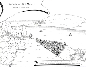 sermon on the mount coloring pages