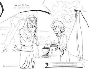 jacob and esau coloring pages